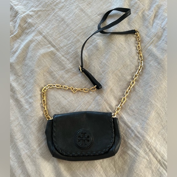 Tory Burch Handbags - Tory Burch Black Leather Mini Crossbody Shoulder Bag